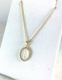Dainty Virgin Mary - Mother of Pearl